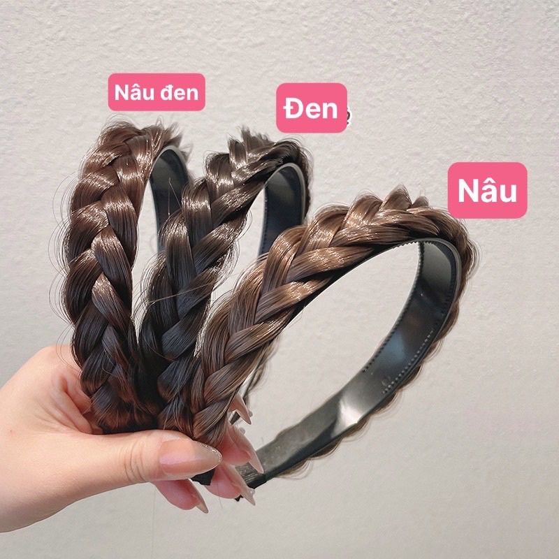 Cài tóc thắt bím tóc giả có răng-Băng đo xinh xắn-Phụ Kiện Tóc N'Lee House