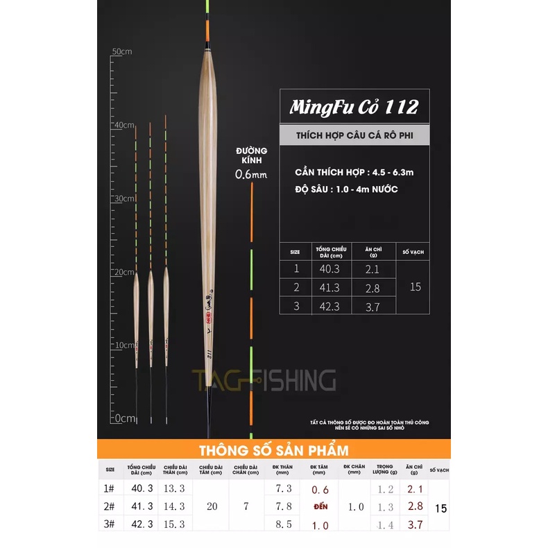 Phao Câu Đơn Đài - MingFu Cỏ 112 ( Chuyên Rô )