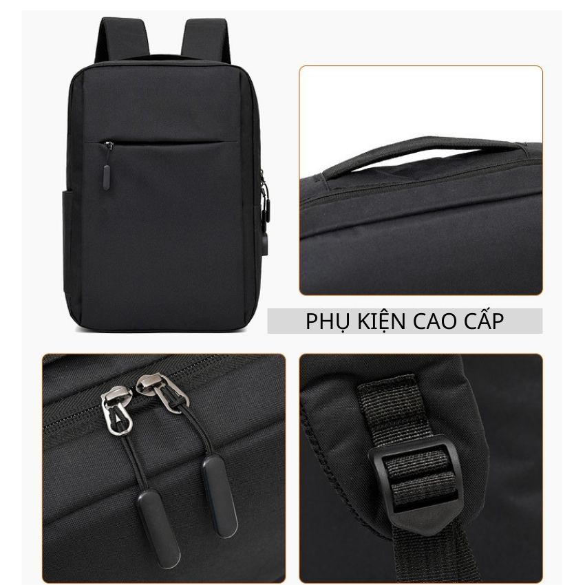 Balo Laptop 15.6 Inch chống sốc Cặp Đựng Laptop dùng đi học, đi làm, đi chơi tích hợp cổng sạc USB cao cấp