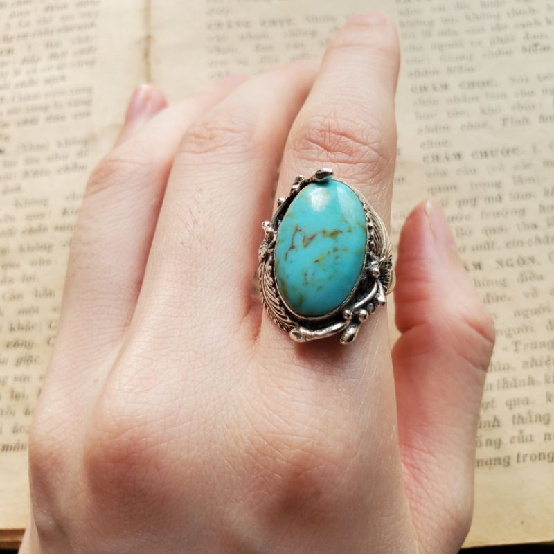 nhẫn bạc 925 đá turquoise