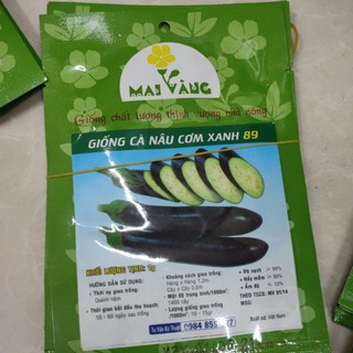 (GÍA SỈ) [Gói 1g] Hạt giống Cà tím cơm xanh (cà tím dài)