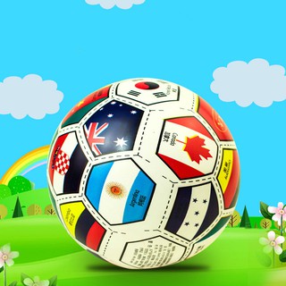 Bóng Cao Su PU Mềm Đàn Hồi Tốt In Hình Lá Cờ / Bóng Đá Cho Bé