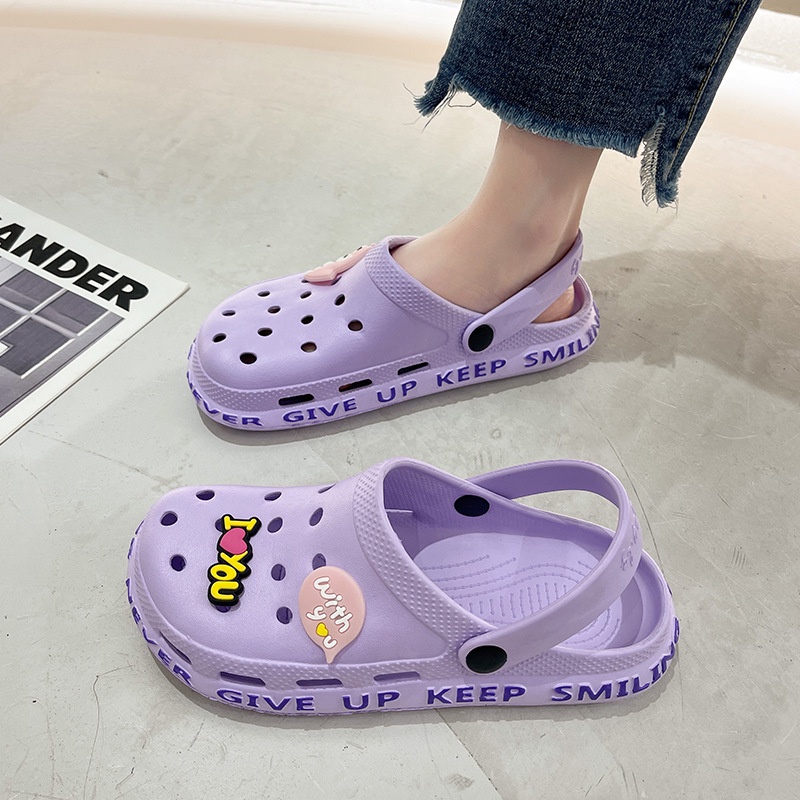 Dép Sandal Đục Lỗ Đế Dày Chống Trượt Dễ Thương Thời Trang Mùa Hè Cho Cặp Đôi