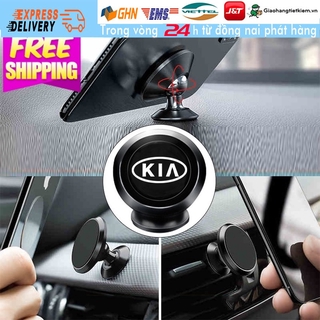 Giá đỡ điện thoại nam châm xoay 360 trên độ ô tô Xe Hơi có Logo Kia Capital/Avella/Cadenza/Carens/Cerato/Carnival