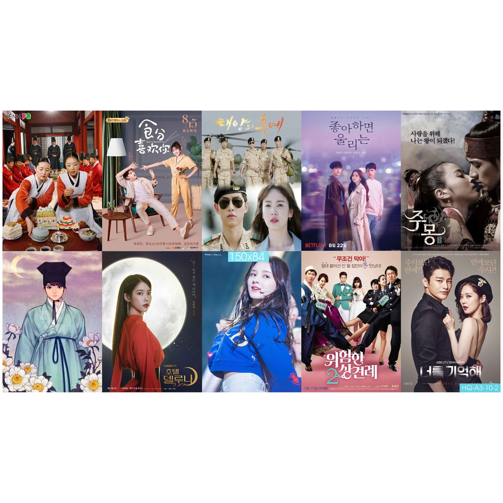 Combo Set 10 tờ Decal dán tường Hàn Quốc