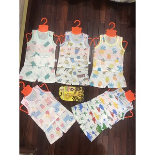 [BANBUONBANLE]Bộ Cotton giấy sát nách bé trai bé gái