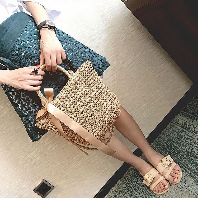 TÚI CÓI ĐI BIỂN TOTE THẮT NƠ DỄ THƯƠNG L1111 - LoanTay