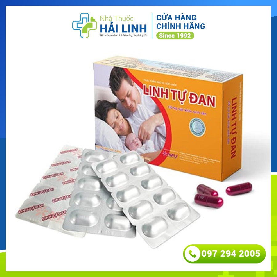 Linh tự đan ⚡ Chính hãng ⚡ Hộp 30 viên Hỗ trợ giảm vô sinh nam nữ từ thảo dược, cao nhân sâm, tăng khả năng thụ thai
