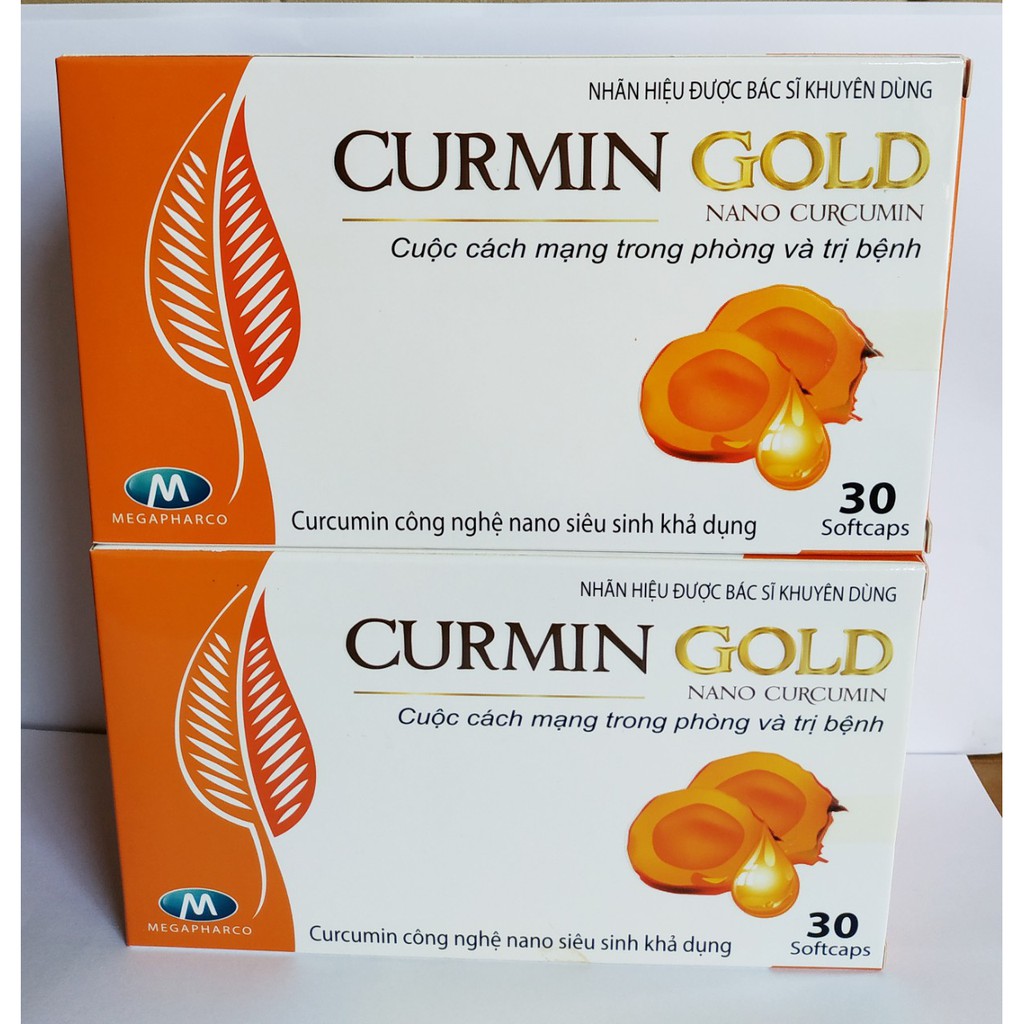 Viên Uống Giảm Đau Viêm Loét Dạ Dạy Curmin Gold - Nano Curcumin - Curmagold - Nguyên Liệu Nhập Khẩu Mỹ - Hộp 100 Viên