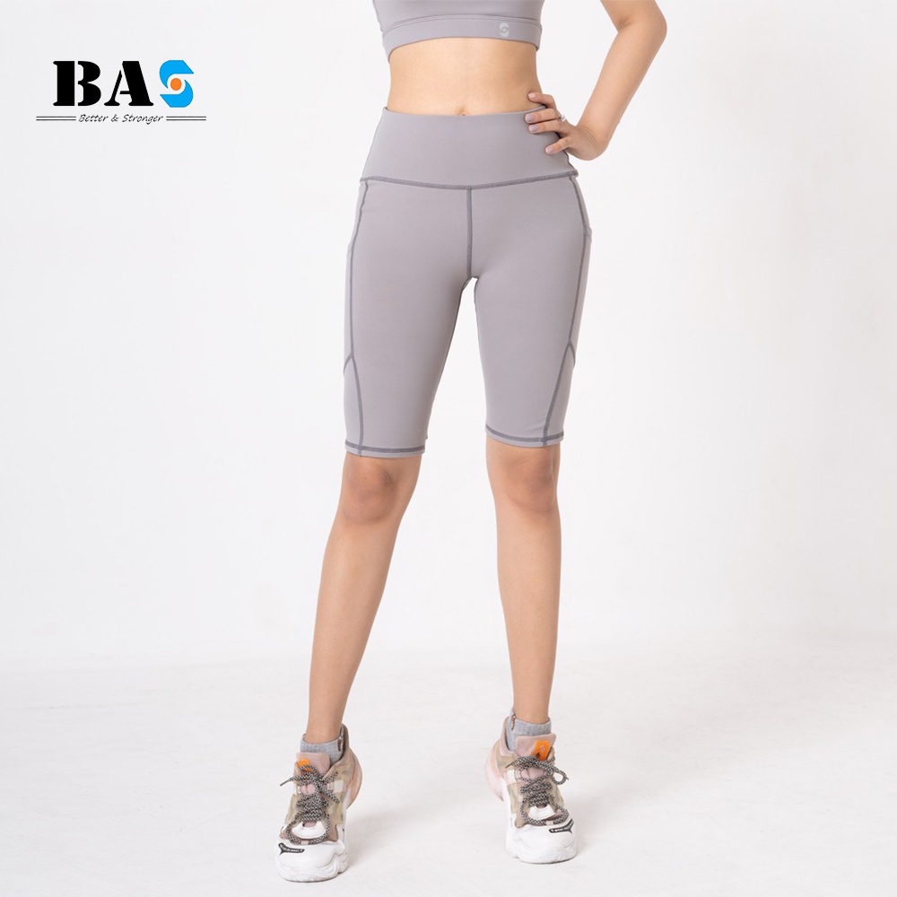 Quần biker short tập gym yoga aerobic BAS thiết kế lưng cao chất thun co giãn đa chiều - QL210410