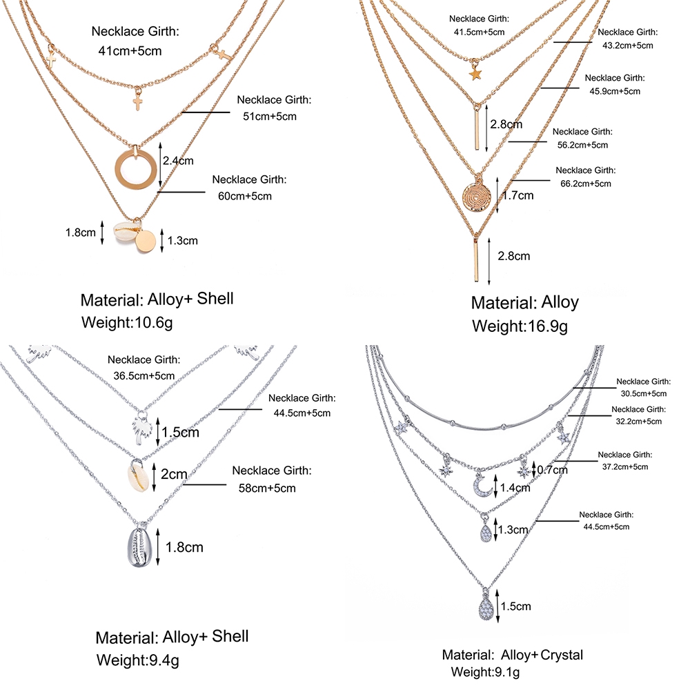 Vòng cổ hợp kim mặt vỏ sò nhiều kiểu dáng thời trang Hàn Quốc cho nữ