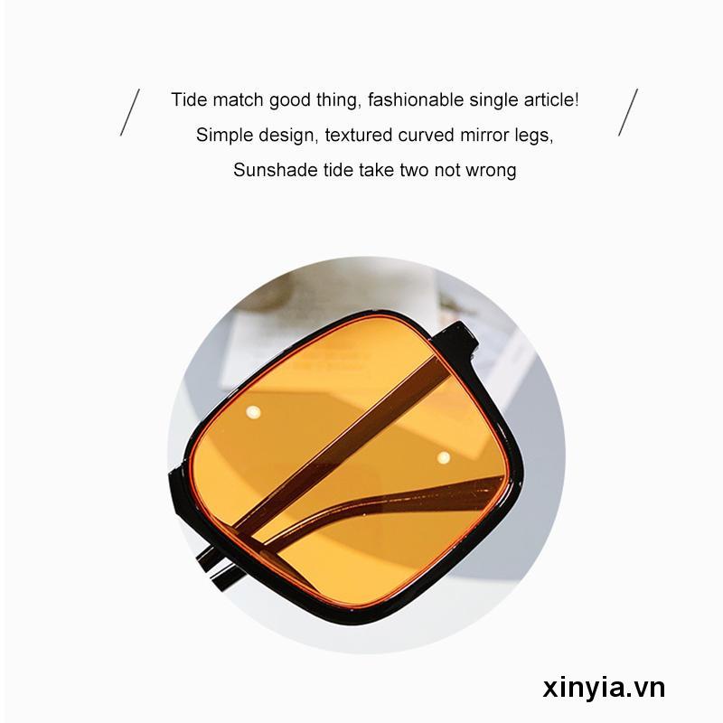 Kính Râm Gọng Vuông Lớn Bằng Kim Loại Thời Trang Hàn Quốc 2022