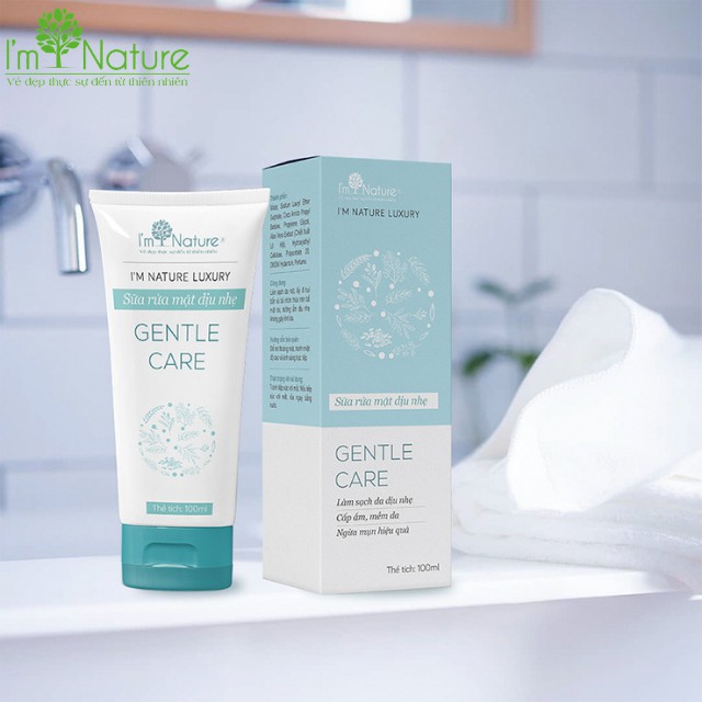 Sữa Rửa Mặt Dịu Nhẹ Gentle Care IM NATURE Làm Sạch Sâu Dành Cho Mọi Loại Da Dầu Mụn Thường Dưỡng Trắng 100g