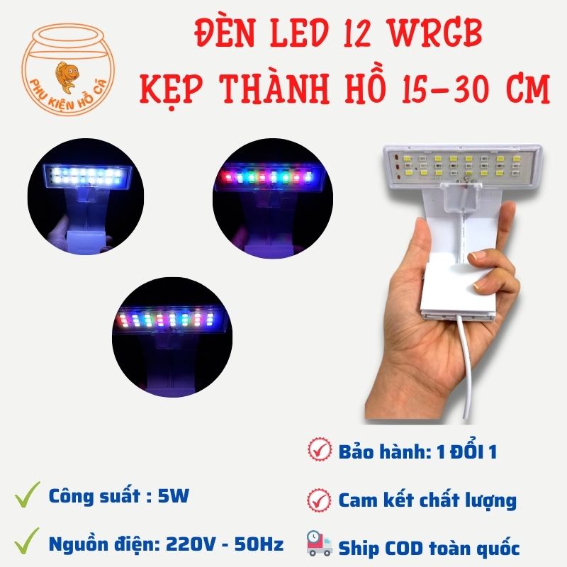 Đèn bể cá mini kẹp thành hồ