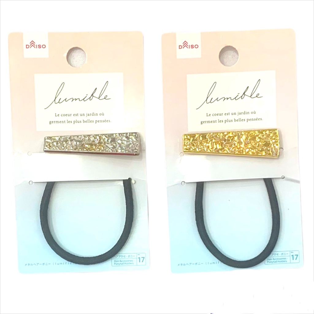 Daiso Cột tóc Lumifle hình kim loại