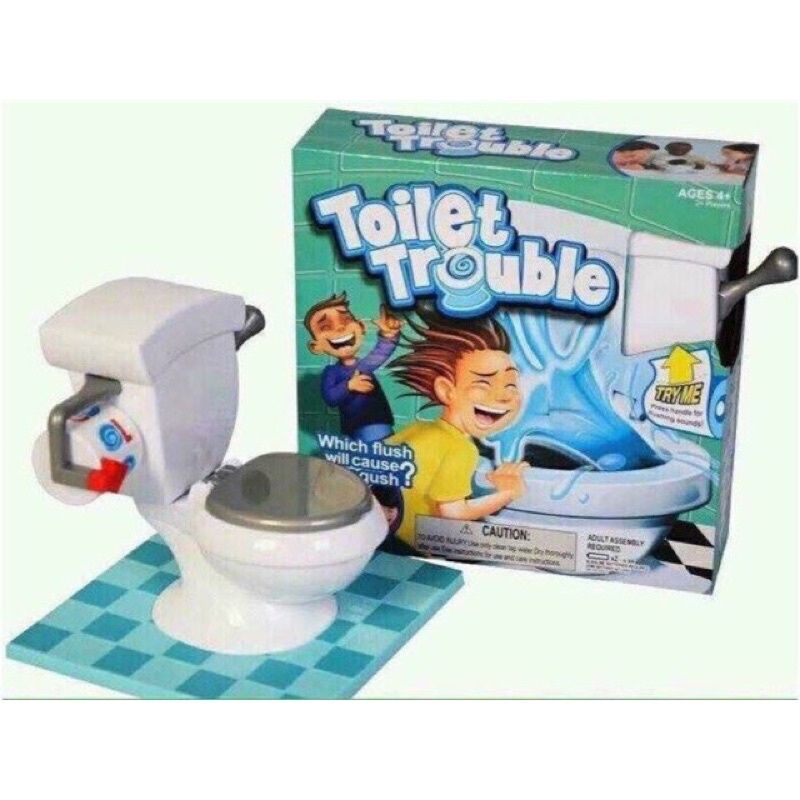 Đồ chơi bồn cầu rắc rối troll phun nước Toilet Truoble ngộ nghĩnh