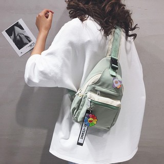 Túi đeo trước ngực chất liệu nylon phong cách thời trang Hàn Quốc 2022 dành cho nữ