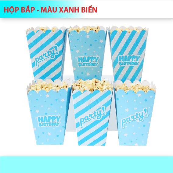 (7 Màu ) Hộp đựng bắp + tem cắm theo màu