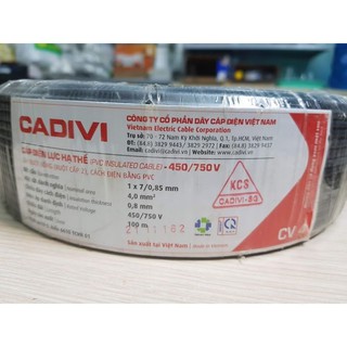 Dây điện đơn cadivi cv 4.0