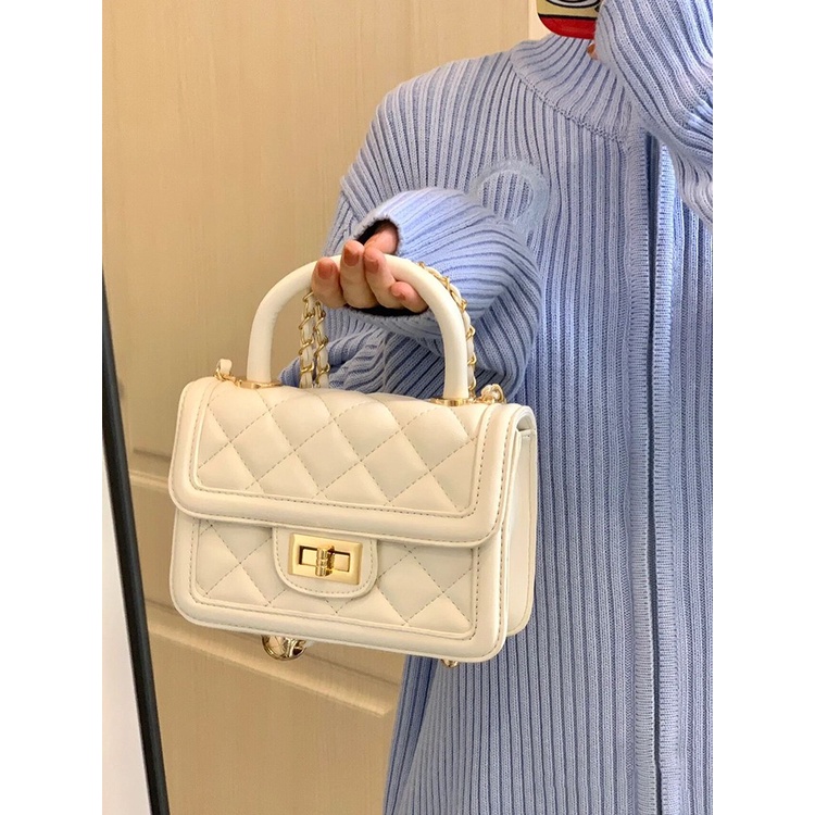 Túi Đeo Vai Phối Dây Xích Thiết Kế Nhỏ Gọn Thời Trang