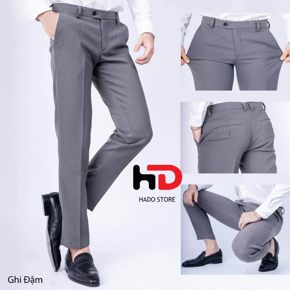 Quần Tây Nam Hàn Quốc Ống Côn Cao Cấp - Full màu: Xanh, đen, xám, kem chất vải co giãn dày dặn, form Slimfit hàn quốc