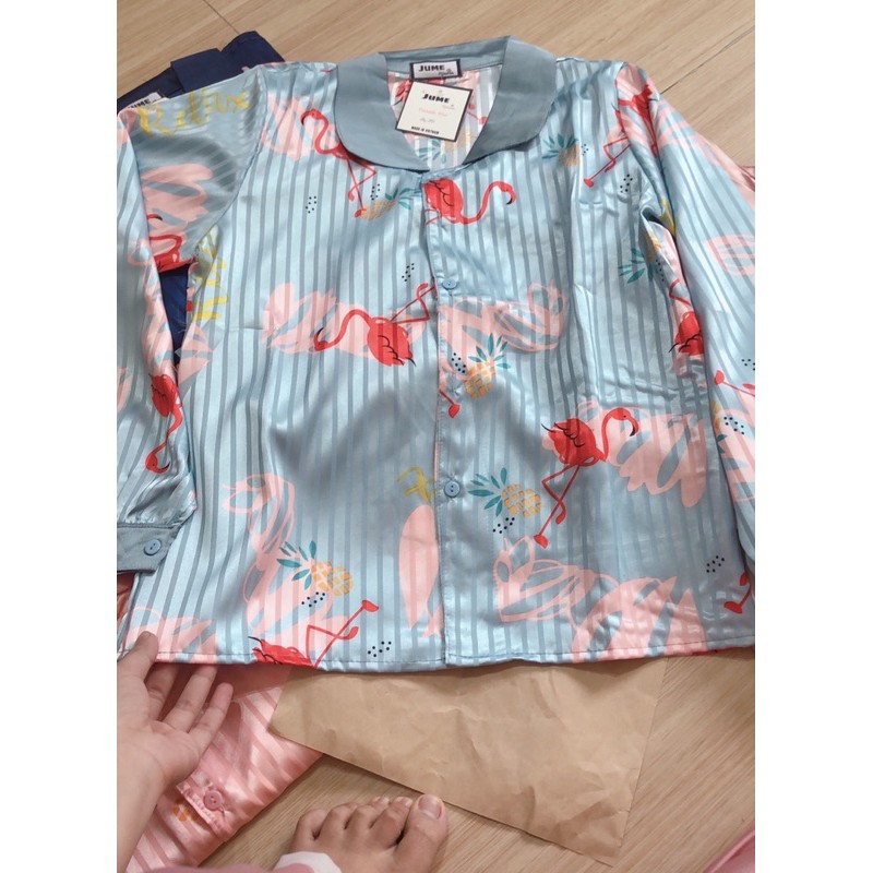 Bộ ngủ gấm dài tay chuẩn hàng Huyền bé bán | BigBuy360 - bigbuy360.vn