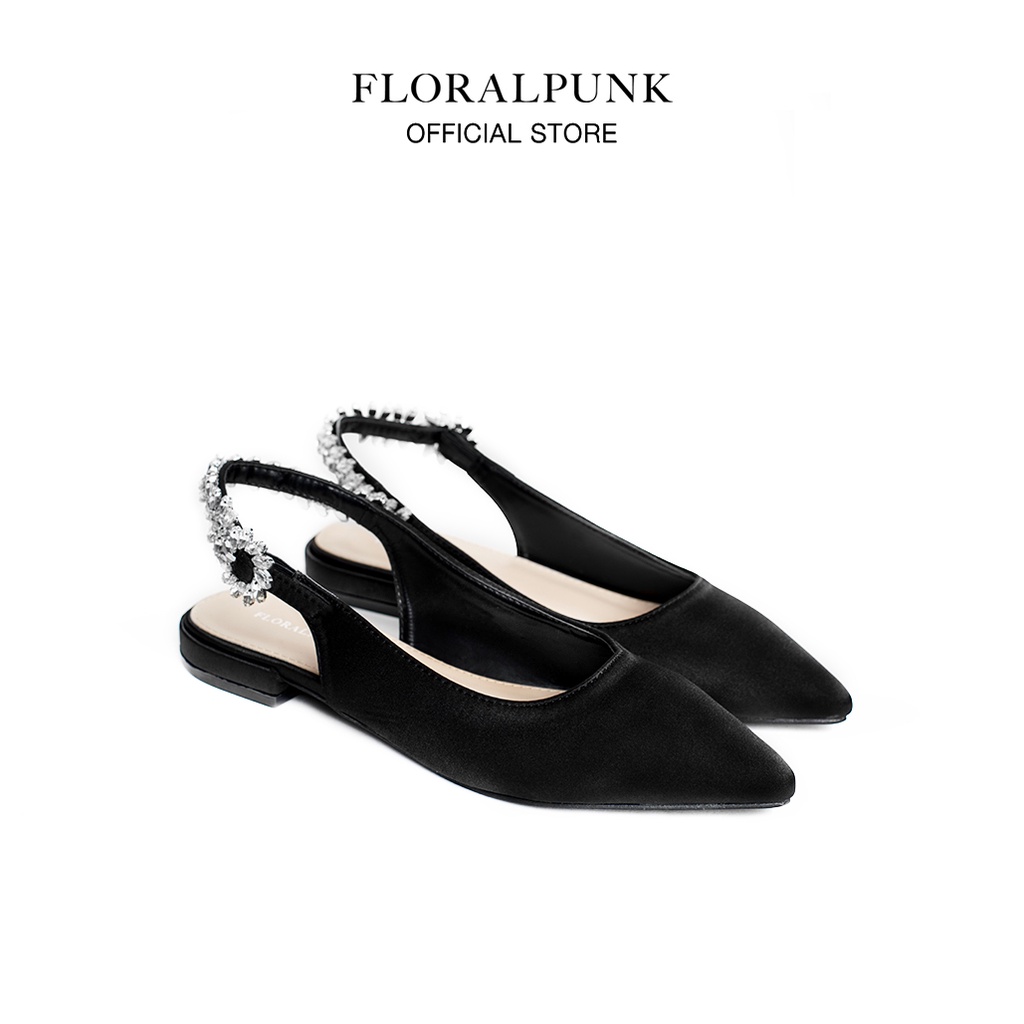 Giày Mules Floralpunk Crystal Slingback