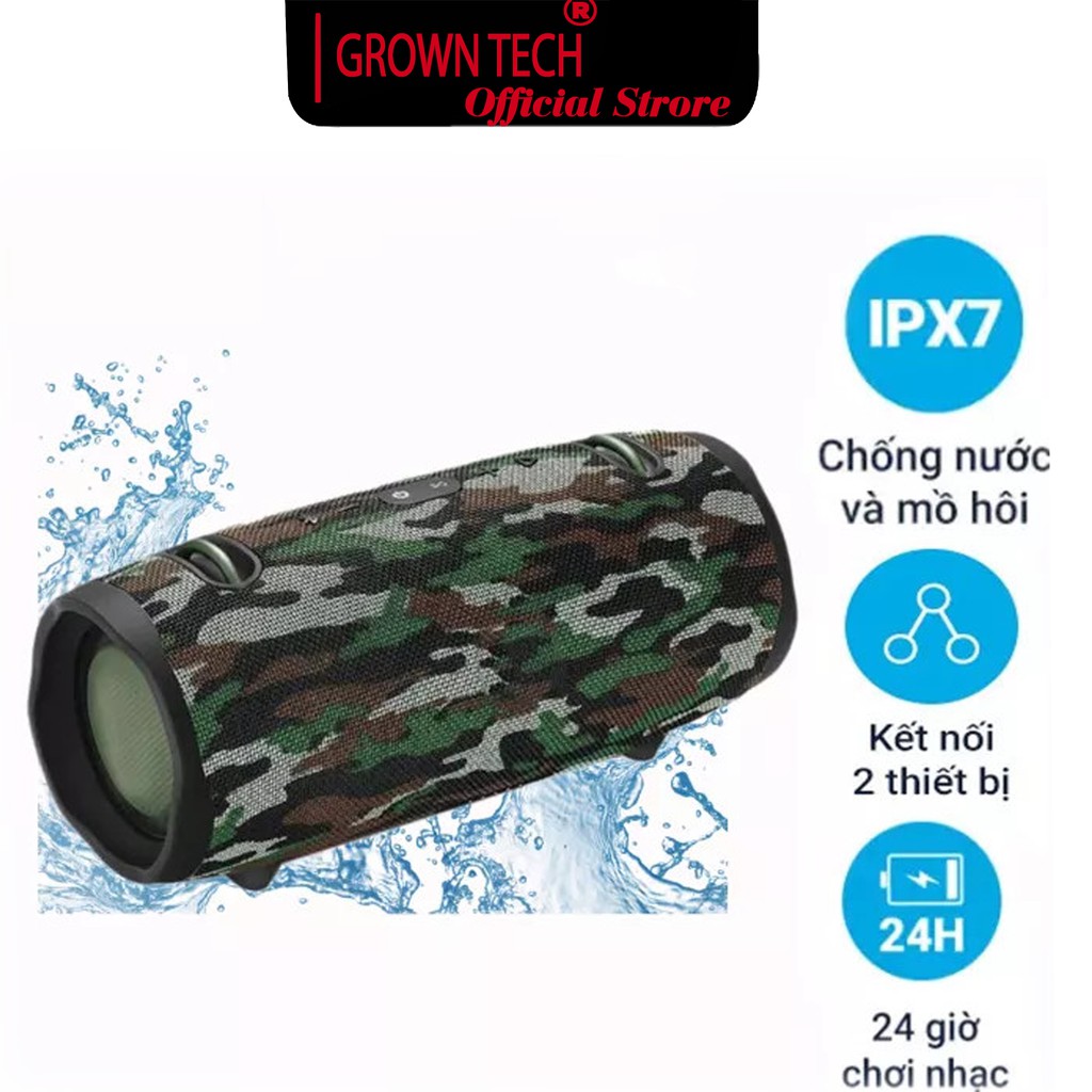 [Mã ELHACE giảm 4% đơn 300K] Loa bluetooth GrownTech Xtreme 3 5.0 vỏ chống nước, hỗ trợ thẻ nhớ, bass chuẩn