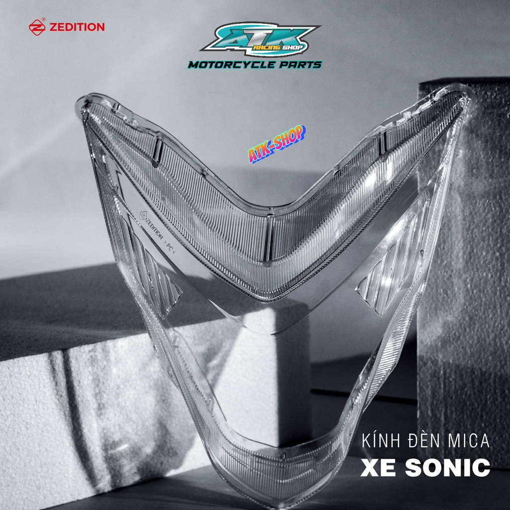 Mica choá đèn dành cho xe SONIC và xe Vario125/150 đời 2018-2022 thương hiệu ZEDITION chuẩn dầy chống ố vàng