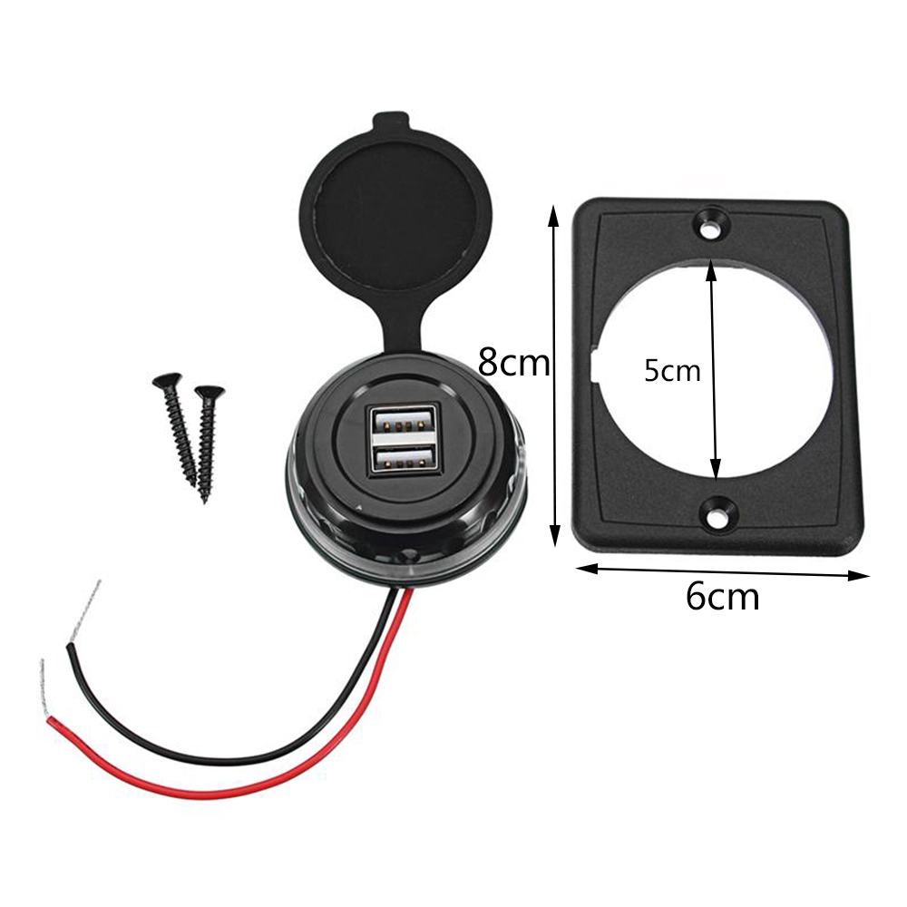 1 Ổ Cắm Điện Chống Nước 12-24v Cho Xe Hơi