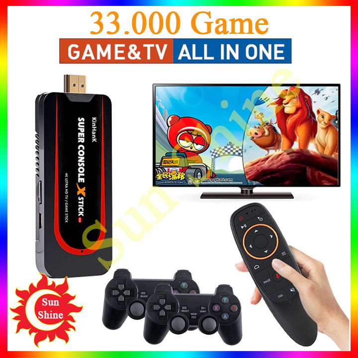 Stick Game 4K Tivi ⚡️33000 Game⚡️ Máy Chơi Game Điện Tử Không Dây