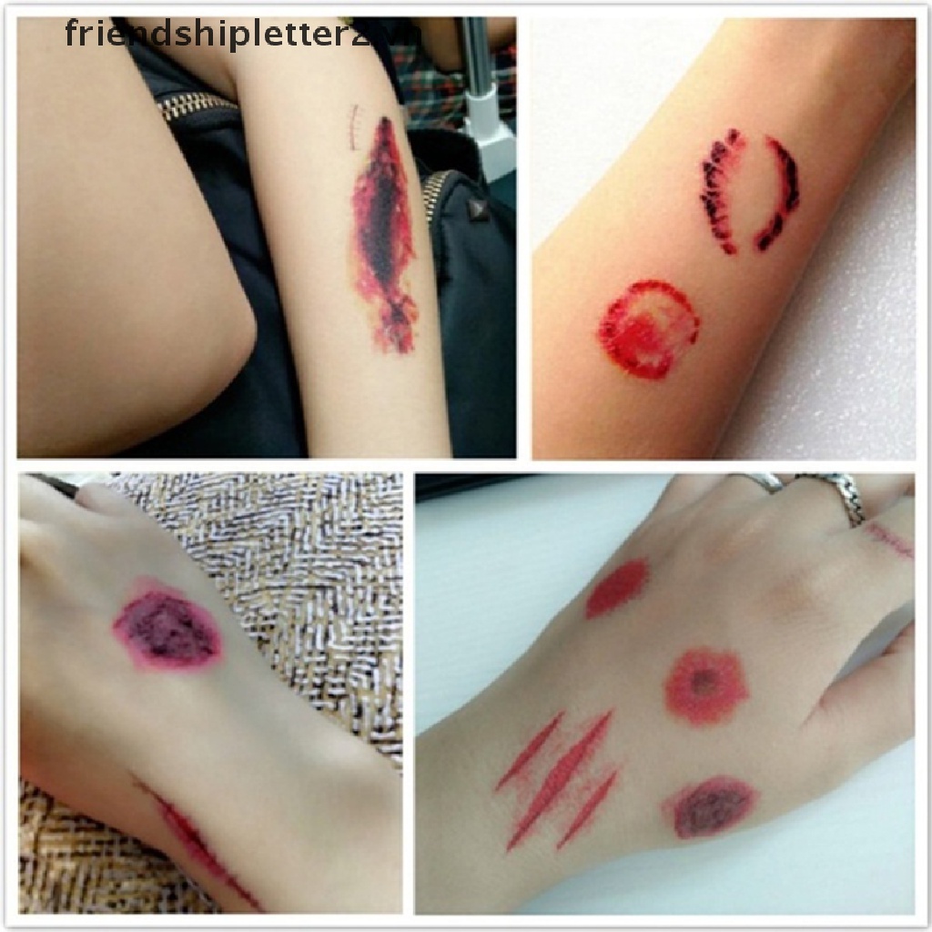Hình xăm dán vết thương chống nước phong cách Halloween
