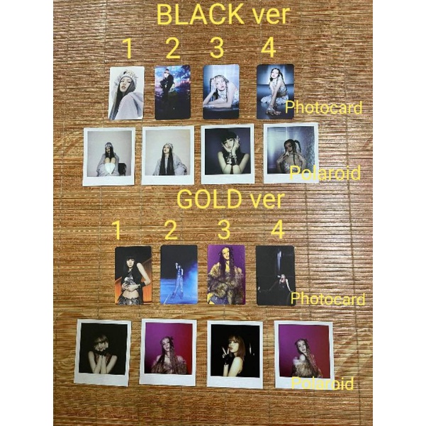 Ảnh Photocard Polaroid album LALISA - OFFICIAL