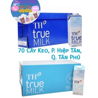 Thùng 12 hộp Sữa Tươi Tiệt Trùng TH True Milk 1L 1 L ( 1 lit ) Có đường / Nguyên chất không đường/ Ít Đường