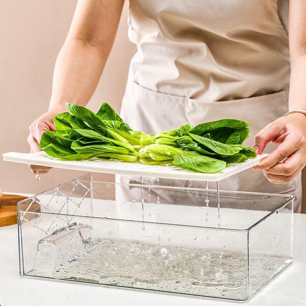 Khay Nhựa Trong Suốt Chống Trượt Xếp Chồng Lên Nhau Tiện Dụng