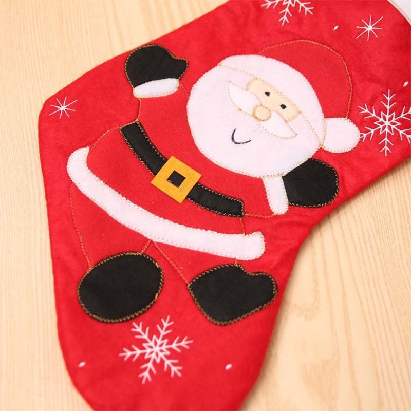 Tất Đựng Quà Giáng Sinh &amp; Năm Mới Thêu Hình Ông Già Noel &amp; Tuần Lộc