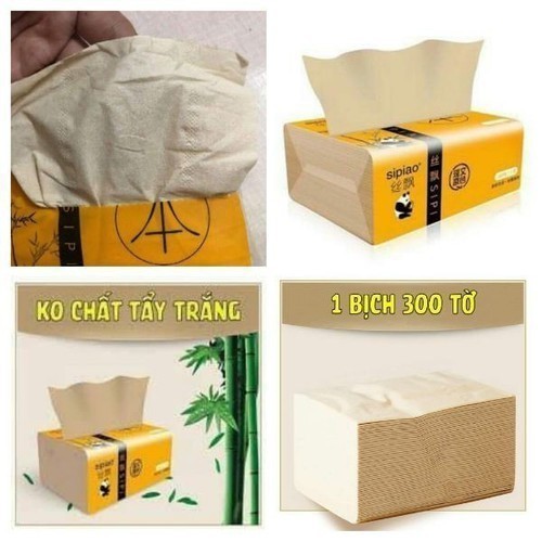 1 GÓI GIẤY ĂN GẤU TRÚC LOẠI 300 TỜ 1 GÓI