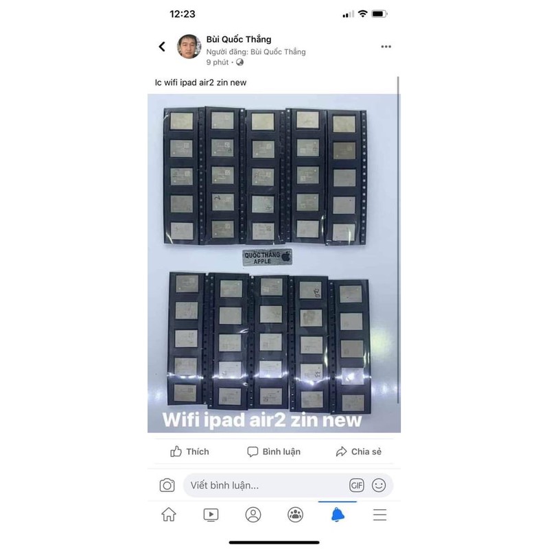 ic wifi ipad air 2 zin cũ bóc máy