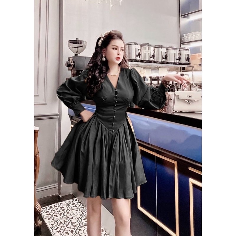 Đầm tiểu thư tay phồng bigsize 60-90kg