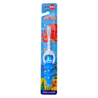 Bàn chải đánh răng trẻ em cho bé sunmax sobi for kid, lông bàn chải siêu mềm không lo chảy máu răng