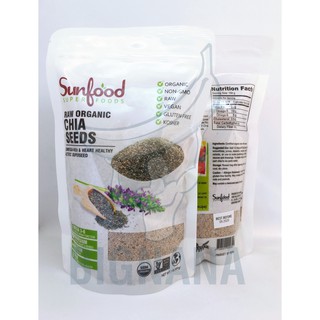 Hạt Chia Trắng Sunfood Hữu Cơ Hàng Mỹ 454g