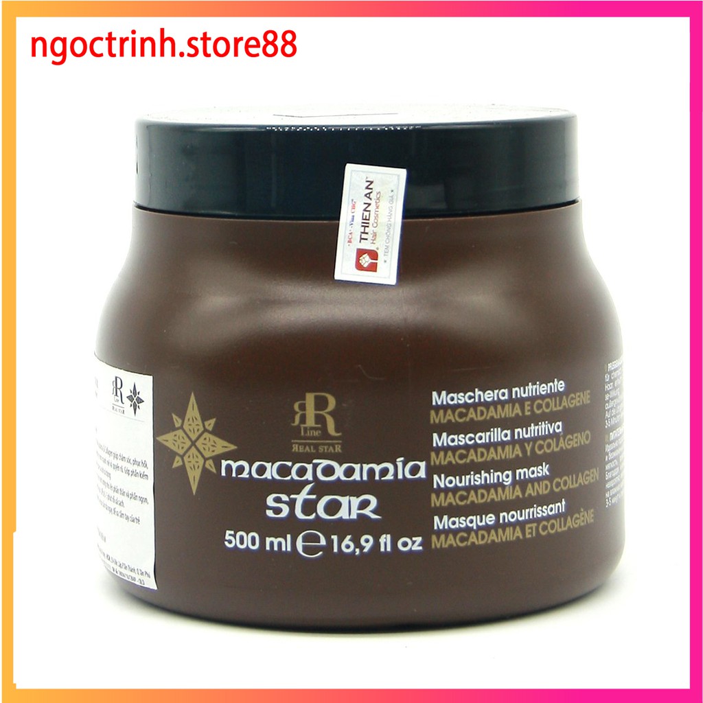 Kem ủ tóc collagen hấp phục hồi tóc ủ tóc hấp tóc MACADAMIA STAR hũ  500ml – 1000ml hàng chính hãng