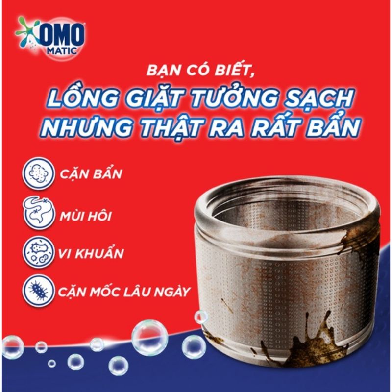 Viên Vệ Sinh Lồng Máy Giặt Omo Matic Hộp 4 viên ×20g