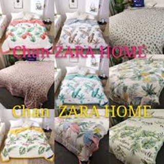 Chăn/ Mền Cotton Đũi ZAZA HOME Cao Cấp - Siêu Mềm, Mịn & Mát Lạnh : 2 Size (1m1 x 1m3 & 2m x 2m3) - Giao Màu Ngẫu Nhiên