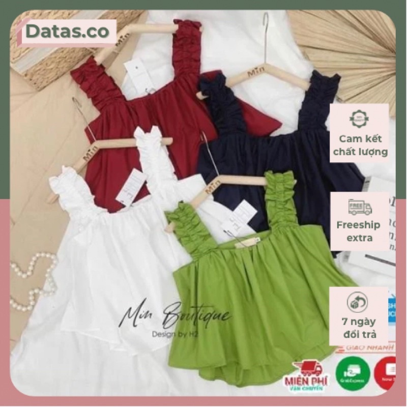 ÁO 2 DÂY BÈO DÁNG ĐUÔI TÔM - ÁO 2 DÂY PHỐI BÈO