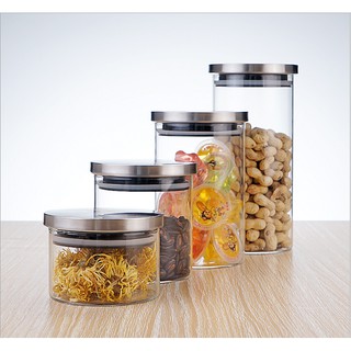 Lọ thủy tinh nắp inox B03