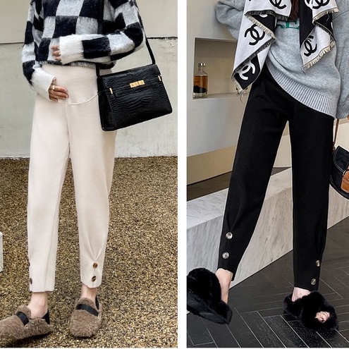 Quần Nhung Tăm Mỏng Mềm Mặc Bầu Q290