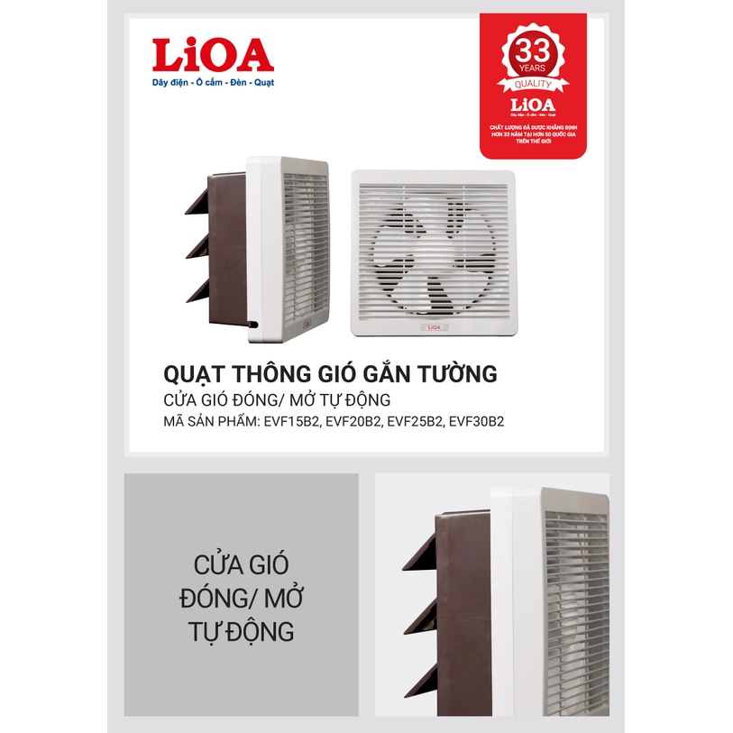 Quạt Thông Gió Hút Mùi LiOA Gắn Tường, Âm Trần Nhà Vệ Sinh, Nhà Tắm, Nhà Xưởng