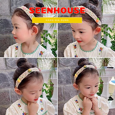 Băng đô Dán Tóc Mái đính hoa cho bé nhiều mẫu xinh