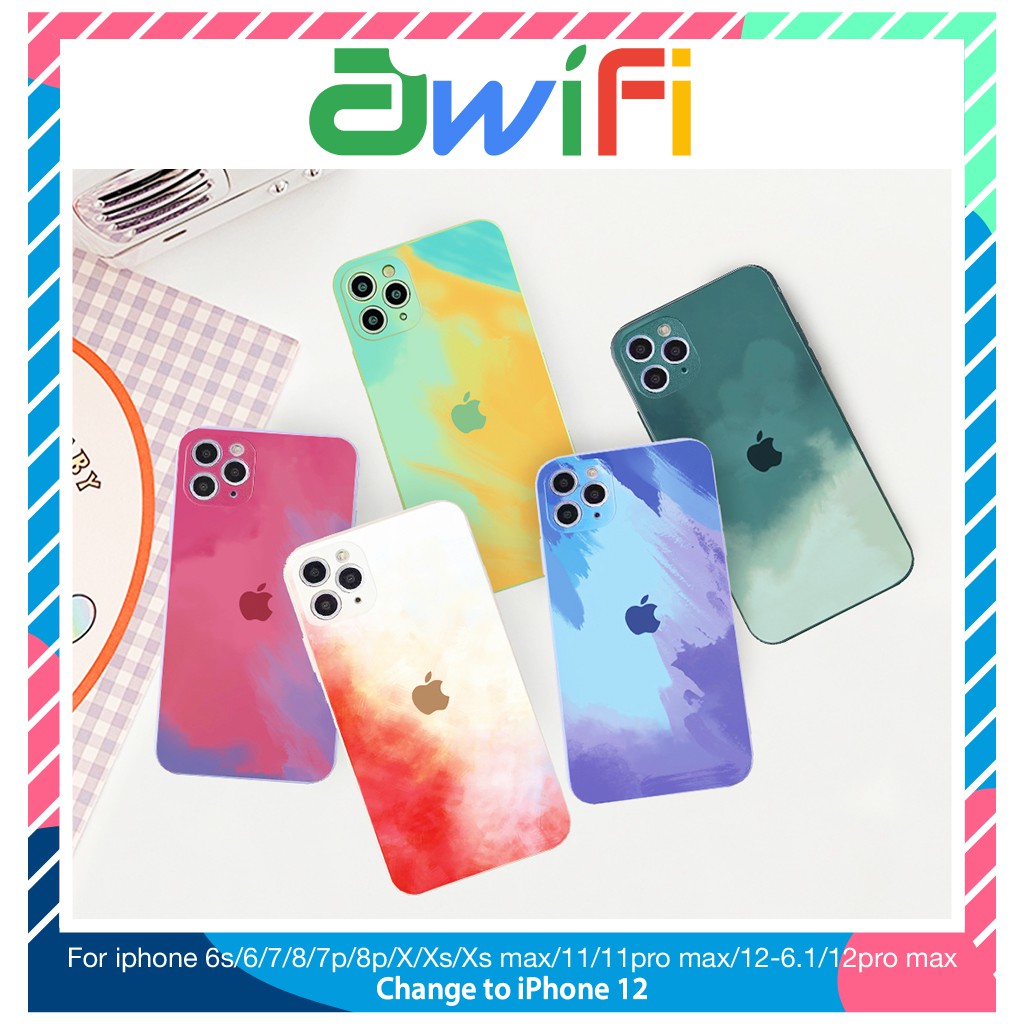 Ốp lưng iphone Water Color cạnh vuông BVC 6/6plus/6s/6splus/7/7plus/8/8plus/x/xr/xs/11/12/pro/max/plus/promax-Awifi A1-9 | BigBuy360 - bigbuy360.vn